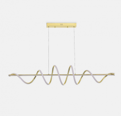 Złota lampa wisząca LED nowoczesna minimalistyczna dekoracyjna listwa nad stół wyspę ESERO MS902-GD Zumaline