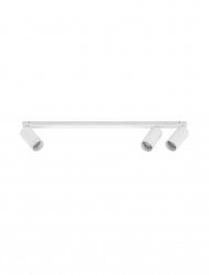 Klasyczna lampa sufitowa 3-płomienna listwa regulowane białe tuby aluminiowa uniwersalna minimalistyczna FALORIA LE45650 Luces Exclusivas