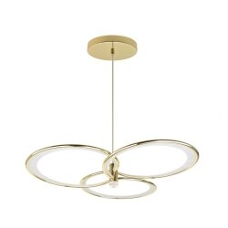 Designerska złota lampa wisząca LED nowoczesna dekoracyjna w stylu glamour AZINA LP-4852/3P GD CCT Light Prestige