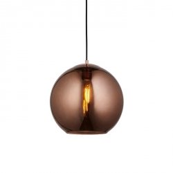 Lampa Wisząca Nowoczesna Miedziany Szklany Klosz Kula BOLI 102930 ENDON