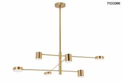 Nowoczesna złota lampa wisząca Piazetta Moosee szklane MSE010100124 led 6W 3000K