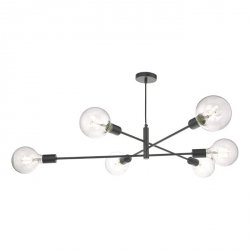 Minimalistyczna Czarna Lampa Wisząca Nowoczesna ALANA ALA0622 DAR LIGHTING