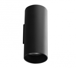 Nowoczesny minimalistyczny kinkiet ścienny czarny dekoracyjny designerski świecący góra-dół VELIA ROUND AZ4399