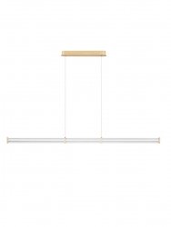 Złota minimalistyczna listwa szklana salonowa lampa wisząca LED 21W 2700K