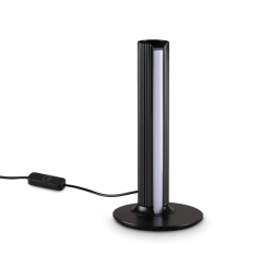 Lampka biurkowa stołowa LED czarna tuba minimalistyczna klasyczna nowoczesna na komodę Dorica tl1 366081 Ideal Lux