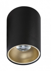 Nowoczesna lampa sufitowa plafon tuba czarna + szampański REMO AZ0818 + AZ0825 AZZARDO