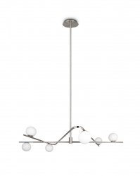 Lampa wisząca dekoracyjna niklowana w nowoczesnym stylu szklane klosze kule FLAMING 368900607 TRIO SELECT