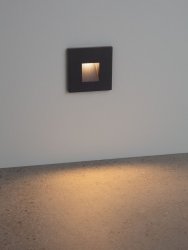 Oprawa wpuszczana schodowa LED czarna kwadratowa minimalistyczna nowoczesna IP65 Luces Exclusivas