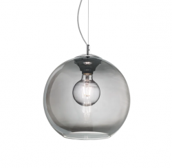 Szklana dymiona lampa wisząca NEMO sp1 d40 Ideal Lux 094229