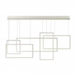 Biała Geometryczna lampa wisząca QUADRATUS AZZARDO AZ2851