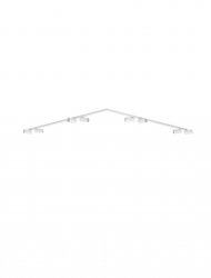 Klasyczna lampa sufitowa 8-płomienna listwa regulowane białe tuby aluminiowa uniwersalna minimalistyczna CALDEMO LE45656 Luces Exclusivas