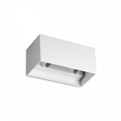 Kwadratowy Biały Kinkiet Ścienny Ogrodowy LED ATOM 328652 IDEAL LUX