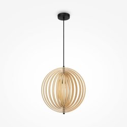 Lampa wisząca designerska rustykalna jasny brąz nad stół do jadalni do salonu ozdobna regulacja wysokości Roots MAYTONI MOD197PL-01W