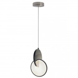 Minimalistyczna lampa wisząca ozdobna LED CCT metalowa industrialna w kolorze chrom CIRCLO LP-1311/1P CH Light Prestige