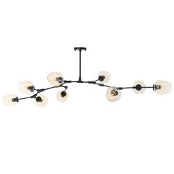 Lampa wisząca bursztynowo czarna 150cm szklane klosze nowoczesna minimalistyczna klasyczna dekoracyjna MODERN ORCHID-9 ST-1232-9 Step Into Design