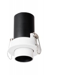 Lampa sufitowa podtynkowa plafon LED minimalistyczna klasyczna biała aluminiowa regulowana tuba Halo E H0128 MAXLIGHT 