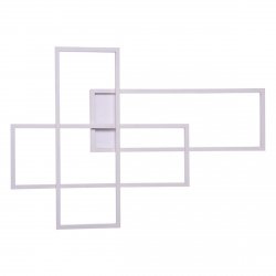 Biały Geometryczny kinkiet ścienny QUADRATUS WALL DIMM AZZARDO AZ2993
