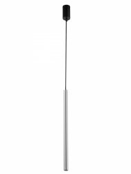 Srebrna lampa wisząca sopel Lux I Sigma 40730 jadalniana nad wyspę srebrna rurka