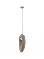 Nowoczesna brązowa lampa wisząca owalny podłużny klosz minimalistyczna designerska możliwość ściemniania LONTIZA LE45338 Luces Exclusivas