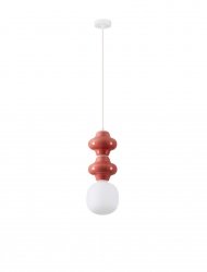 Designerska Lampa Wisząca z Ceramiki w Kolorze Koralowym Luces Exclusivas VILROSA LE44558