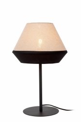 Lampa stołowa nocna lniany klosz owalny minimalistyczna klasyczna nowoczesna KALA 06524/01/73 LUCIDE