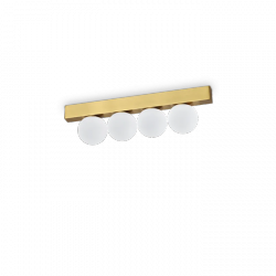 Nowoczesny Plafon Sufitowy Mosiądz Klosze Kule PING PONG 328249 IDEAL LUX