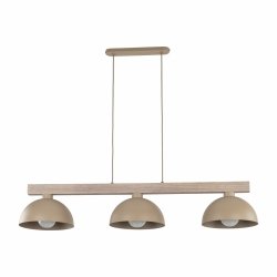 Lampa wisząca drewniana potrójna półokrągłe klosze nowoczesna do loftowych wnętrz OSLO 11012 TK-LIGHTING