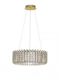 Kryształowa okrągła lampa wisząca LED glamour designerska nowoczesna Luces Exclusivas 9019766