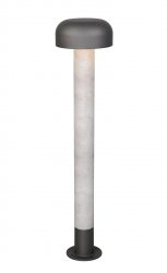 Nowoczesny słupek ogrodowy szary kształt grzybka klasyczny minimalistyczny aluminiowy betonowa podstawa FRASER IP54 462560178 Trio