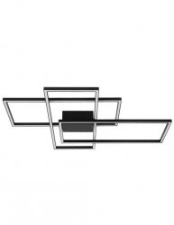 Nowoczesny Kwadratowy Plafon LED 55W 3550lm LUCES EXCLUSIVAS PICO LE41455 Czarna Geometryczna Lampa Sufitowa