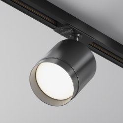 Lampa szynowa okrągła minimalistyczna aluminium czarna regulowana tuba Polar MAYTONI TR088-1-GX53-B