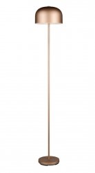 Nowoczesna dekoracyjna lampa podłogowa LED brązowa półokrągły klosz minimalistyczna klasyczna metalowa ściemnialna JEFF R49151165 Rl
