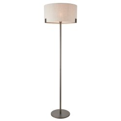 Lampa podłogowa abażurowa lniana klasyczna nowoczesna designerska salonowa Hayfield 72634 ENDON