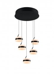 Lampa wisząca LED okrągła wielopunktowa designerska nowoczesna ściemnialna dekoracyjna DIOS 331430532 Trio