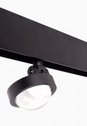  Reflektor do szynoprzewodu magnetycznego LED czarny minimalistyczny nowoczesny regulowany okrągły On-Off M0018N MAXLIGHT