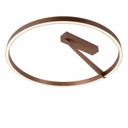 Nowoczesny plafon lampa sufitowa LED brązowy okrąg uniwersalny minimalistyczny możliwość ściemniania na pilota APPLAUSE 23100/60/96 Lucide