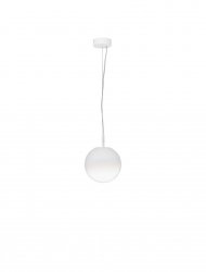 Klasyczna lampa wisząca LED biała szklana kula minimalistyczna uniwersalna możliwość ściemniania LIVANDO LE45179 Luces Exclusivas