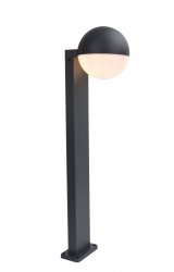 Lampa zewnętrzna ogrodowa słupek nowoczesna minimalistyczna kula szara aluminiowa LOOMA IP54 7138001118 LUTEC