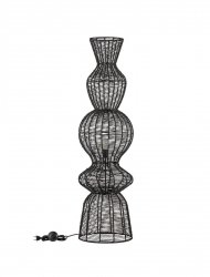 Nowoczesna lampa podłogowa stojąca sznurkowa rustykalna boho industrialna ściemnialna Luces Exclusivas