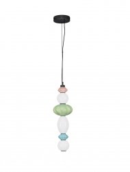 Nowoczesna wielokolorowa lampa wisząca szklany klosz różne kształty designerska art deco LED możliwość ściemniania Luces Exclusivas