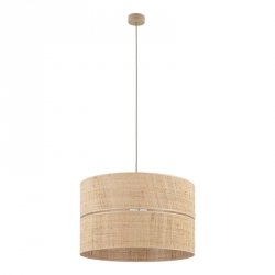 Beżowa lampa wisząca abażurowa słomkowa boho designerska nowoczesna dekoracyjna salonowa CALMA 11602 TK-LIGHTING