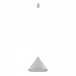 Szara Lampa Wisząca Stożek Nowoczesna ZENITH M SILK GRAY 10878 Lighting