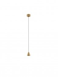 Klasyczna lampa wisząca LED aluminiowa złota stożkowa minimalistyczna uniwersalna GRONVILO LE45438 Luces Exclusivas