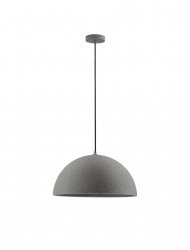 Nowoczesna szara lampa wisząca półokrągły klosz minimalistyczna uniwersalna możliwość ściemniania NAVIRTA LE45341 Luces Exclusivas
