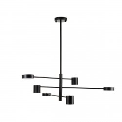 Lampa wisząca LED czarna geometryczna asymetryczna nowoczesna minimalistyczna klasyczna CLEX ST-8102P-6 Step Into Design