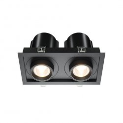 Czarna Nowoczesna Oprawa Wpuszczana Downlight HIDDEN Maytoni DL095-02-10W3K-B LED 20W