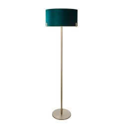 Lampa podłogowa abażurowa zielona klasyczna nowoczesna designerska salonowa Hayfield 95838 ENDON