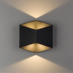 Nowoczesny Kinkiet Zewnętrzny IP54 TRIANGLES LED BLACK 8142 NOVODVORSKI