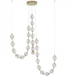 Kryształowa Lampa Wisząca Glamour LUCES EXCLUSIVAS BRILLANTE 9695201 Żyrandol Do Salonu w Stylu Art Deco