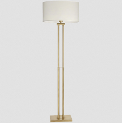 Lampa podłogowa stojąca ATHENS F01767BR-WH Cosmo Light mosiężna biały abażur